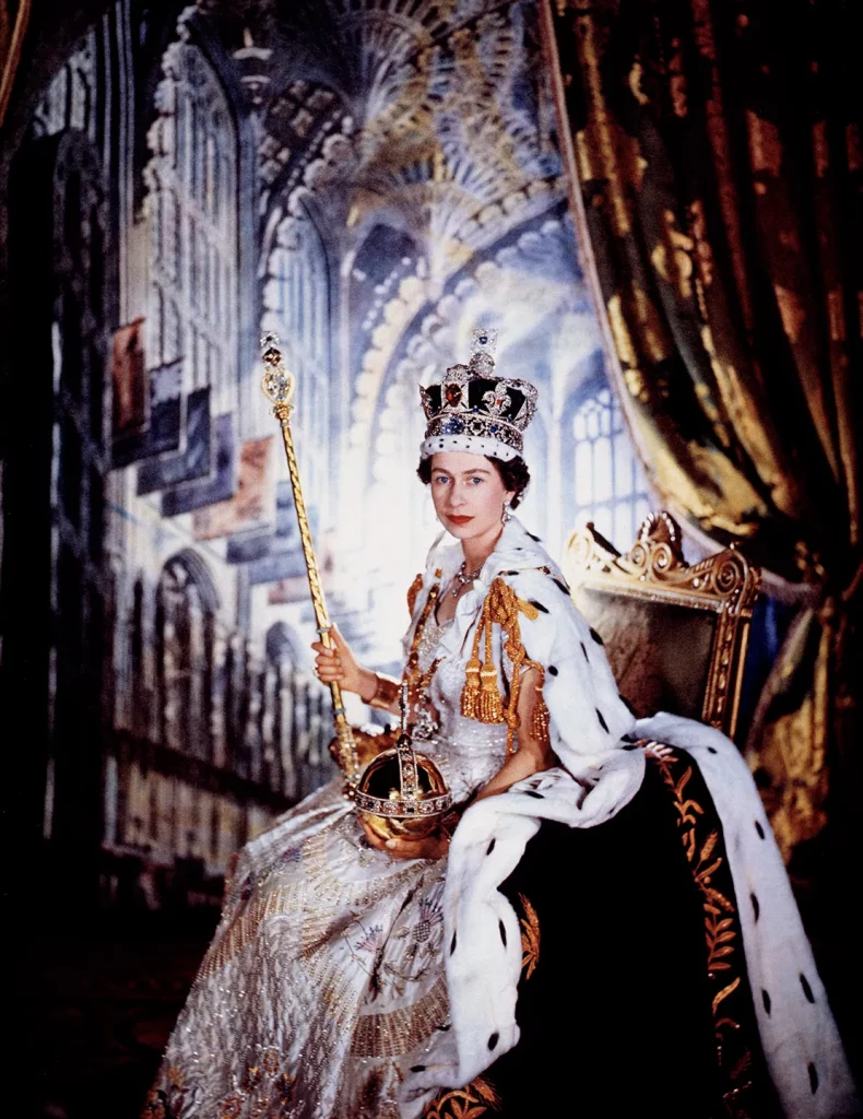 A royal portrait of a young Queen Elizabeth II